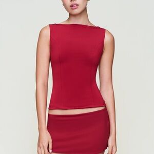 Danielle Guizio Red Day Top